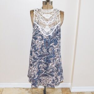 City Triangles Dress Women Summer Paisley size Large